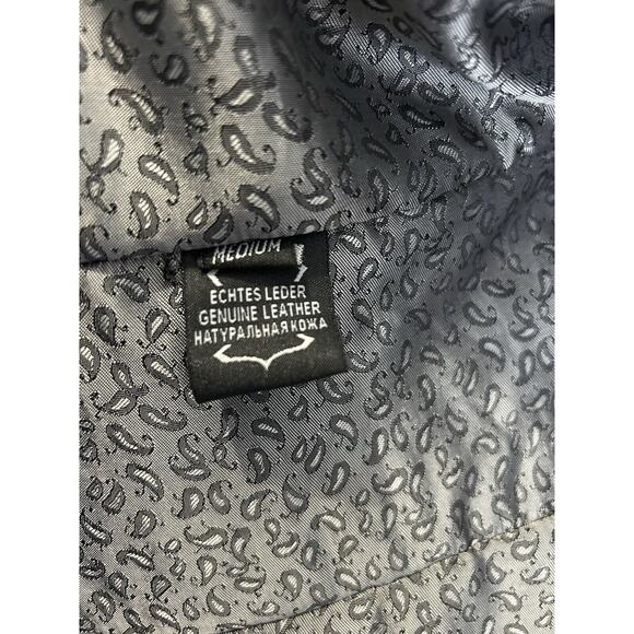 Women’s (M) Black Leather Vest Short Faux Fur Red Purchased in Europe Medium - Picture 4 of 9